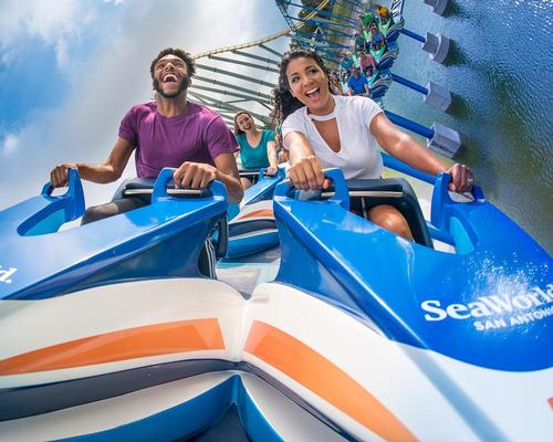 Created by Intamin, the ride carriage – the first of its kind in North America – is designed to make riders feel as though they are riding a jet ski