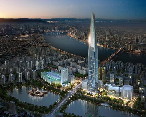 The 123-storey Lotte World Tower in Seoul, South Korea is the 6th tallest building in the world