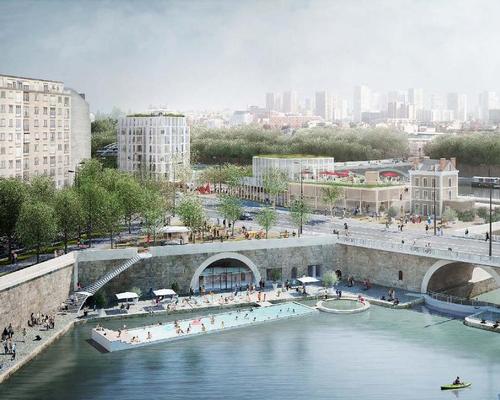 A swimming pool and a water-quality testing pool will be built within the river as a response to government plans to make the Seine swimmable