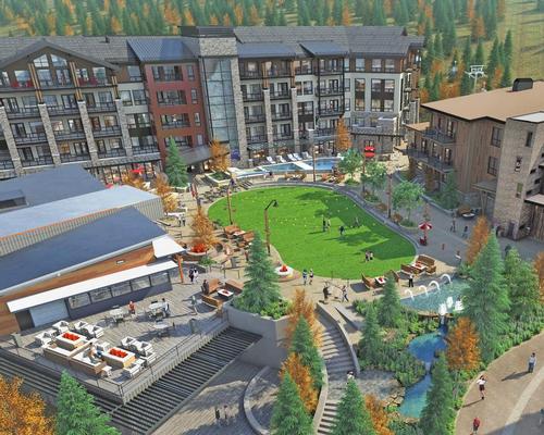 An artist's conceptual rendering of the forthcoming development at Snowmass