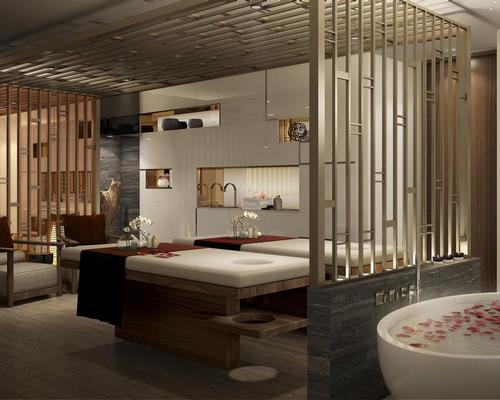 The spa houses a luxurious couple’s treatment suite with its own spa pool