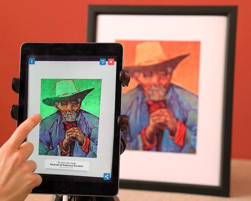 The technology is intended for museums and exhibitions, and aims to provide an entertaining way for interacting with paintings in a non-intrusive manner
