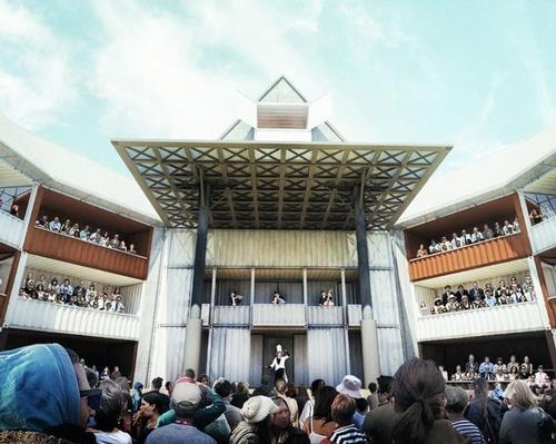 All the world's a stage: Construction imminent on shipping container replica of Shakespeare's Globe Theatre