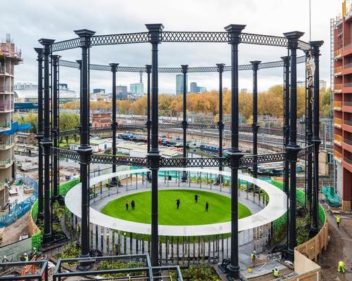 Previous examples of gasholder reuse include Bell Phillips Architects’ Gasholder Park near London’s King’s Cross Station