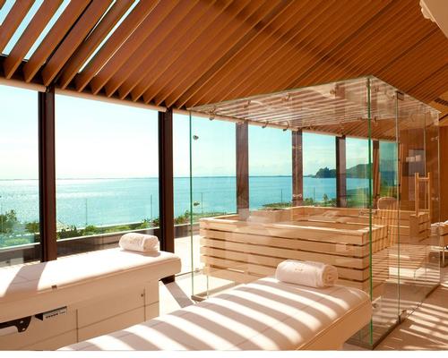 The spa has a panoramic VIP suite for couples, overlooking the Sistiana Bay