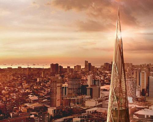 The tower has been conceived to redefine the city’s skyline with its distinctive pointed form