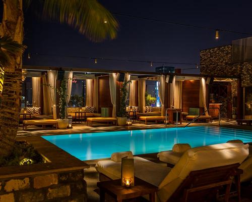 A swimming pool, cabanas and a secret garden cafe are housed on the hotel's roof