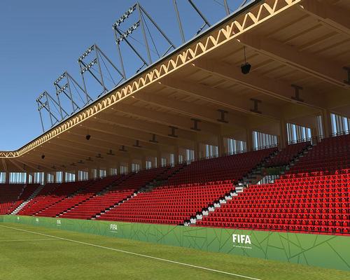 The stadium will be constructed using timber