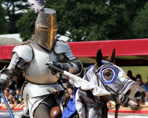 Jousting and medieval re-enactment at Warwick Castle, one of the region's top attractions