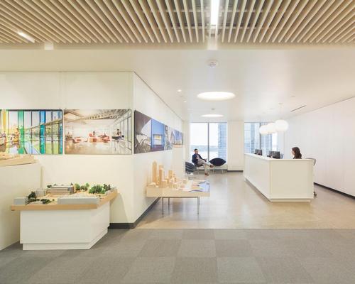 The design of the firm's Seattle office is inspired by their in-house healthy materials initiative research