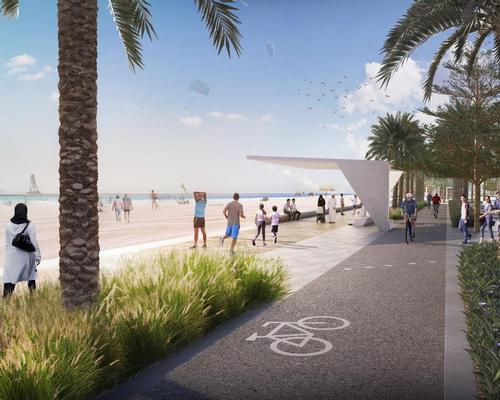 The 3.3km-long development will include dedicated cycling paths, exercise areas and places for family activities 