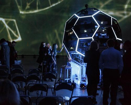 A projector made up of 40 8K projectors gives the dome a screen resolution of 100 million pixels