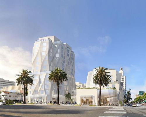 The revised design will see a slender, and typically sculptural, Gehry tower overlooking Santa Monica’s oceanfront