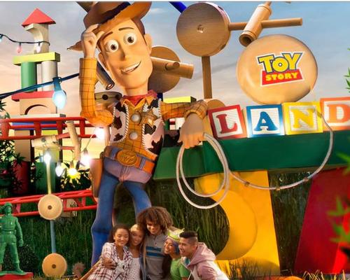 The all-new lands will shrink visitors 'to the sizes of Woody and Buzz and the other toys in Andy's collection as they explore Andy's backyard'