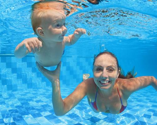 Water Babies lessons teach babies to control their breathing when swimming