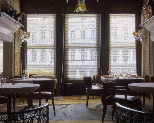 The Michelin-starred Quadri, owned by restaurateurs the Alajmo family since 2010, has been reinterpreted by the French designer as 'a Venetian wonderland of mystery, poetry and magic'