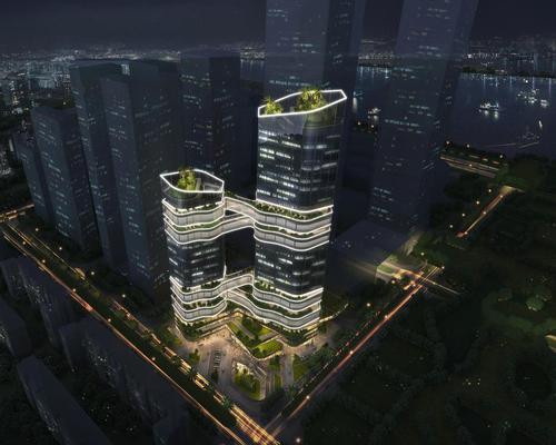 GroupGSA propose dramatic mixed-use towers for Shenzhen inspired by a double helix