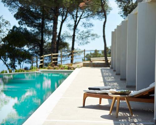 The resort will boast an outdoor pool located on the hilltop overlooking Ambelakia Beach and the Aegean Sea