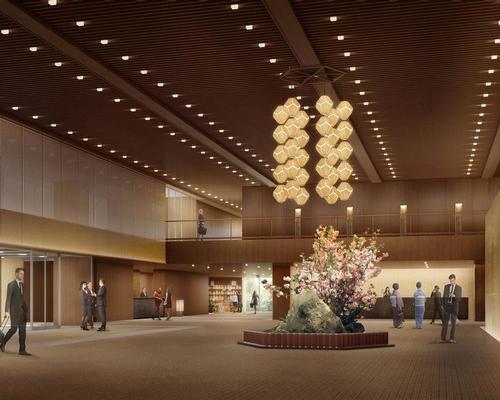 Taniguchi is designing the new lobby as an updated version of the one his father created in 1962 for the original hotel