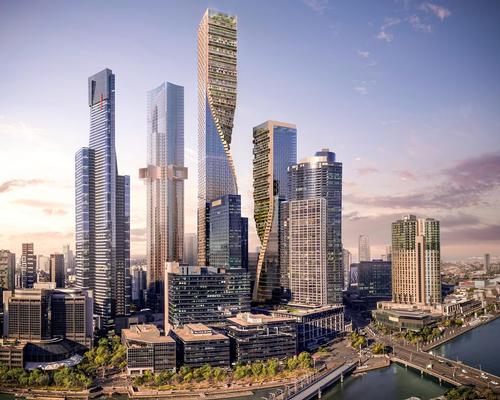 The taller tower, standing at 356.2m, is wholly residential but houses a public garden at its summit and will be Australia’s largest skyscraper, usurping the Gold Coast’s Q1 tower, which reaches 322.5m