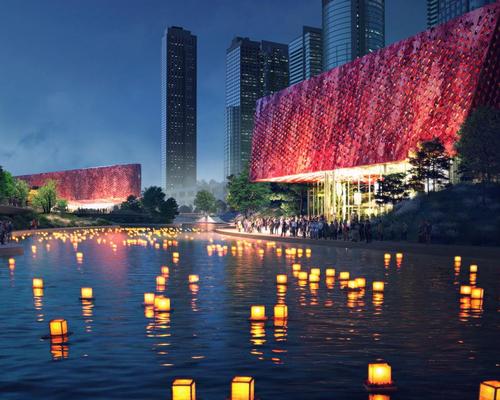 The buildings would be red, to represent phoenix bloodstones – a precious gemstone local to Hangzhou