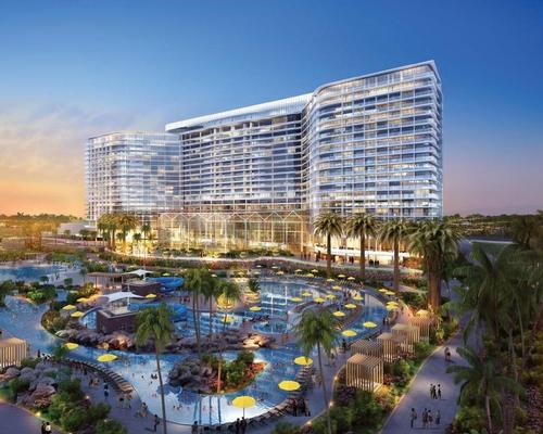 A rendering of the proposed Chula Vista bayfront hotel