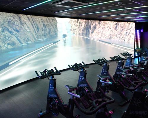 The centre houses a Les Mills immersive indoor cycling studio – one of only seven in the UK