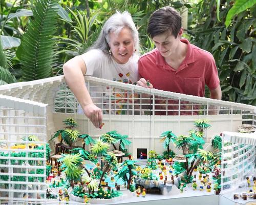 Jessica and Faolán Farrell created a Lego replica of the park for the unveiling