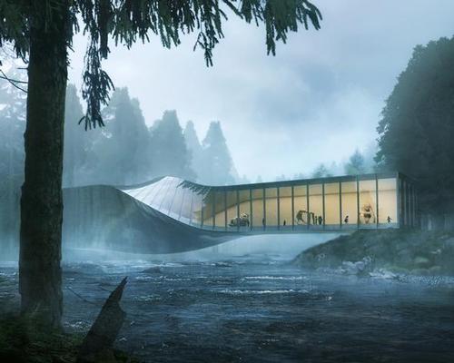 BIG designs sinuous art museum to twist across a Norwegian river