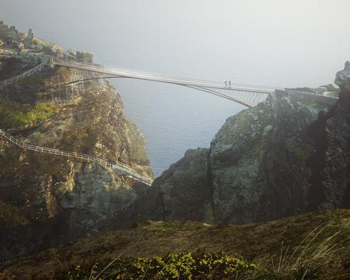 Visions unveiled for footbridge connecting mythical King Arthur castle to mainland 