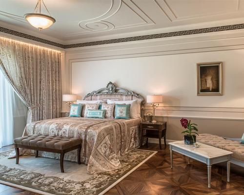The company’s artistic director and vice-director Donatella Versace has designed the interiors and furniture for each of the 215 rooms and suites