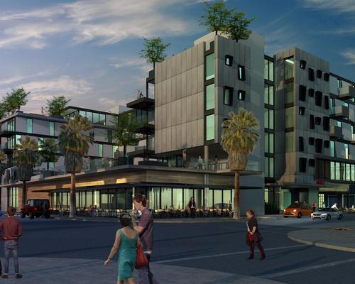 Designed by local architect Chris Pardo, the hotel will be located in the heart of downtown Palm Springs and surrounded by historic desert modern architecture