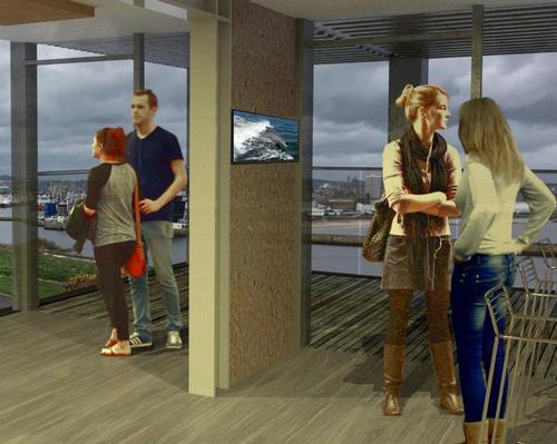 How the interior of Greyhope Bay's dolphin viewing facility at Torry Battery will look.