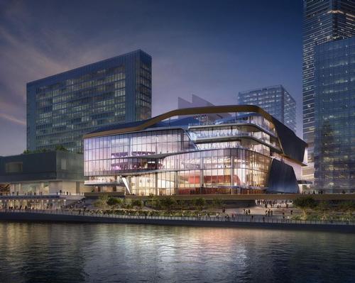 The future structure will rise on West Kowloon's waterfront.