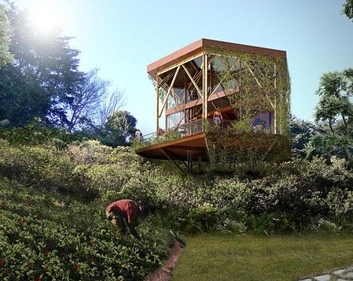 The retreat will plant two acres of organic gardens and food forests to supply its own restaurant