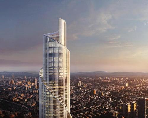 The future building – set to become the tallest in Tel Aviv, Israel – will resemble an unfolding scroll.