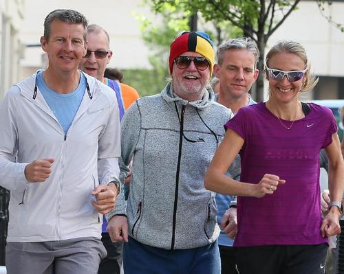 The event will be spearheaded by Chris Evans (middle) and includes inspirational talks by famous runners, such as Steve Cram (left) and Paula Radcliffe (right)