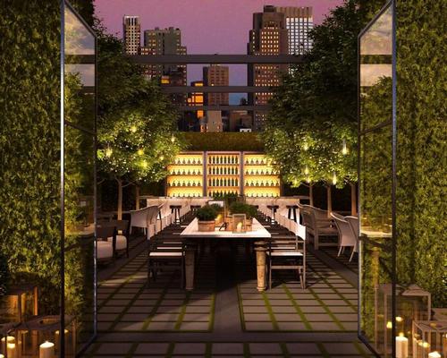 The soon-to-open hotel will boast four levels of public space as well as two gourmet restaurants.