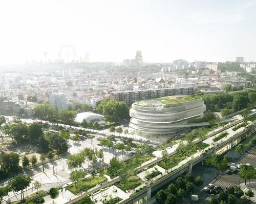 The expansive space – set to occupy a vacant lot in the 19th arrondissement of Paris – will support disabled athletes and promote ideals of inclusivity. 