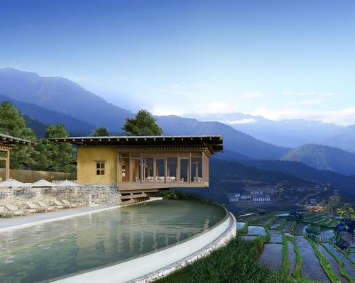 Punakha lodge offers vistas over the rice paddies