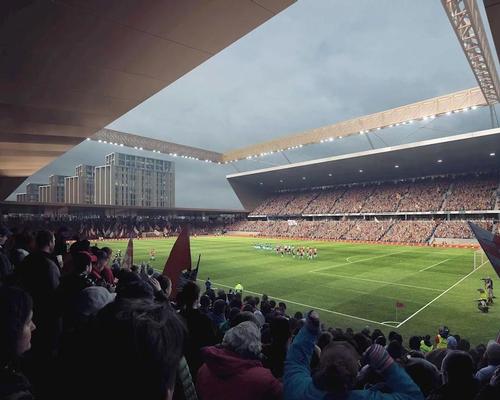 The stadium will be located in the town's Power Court district