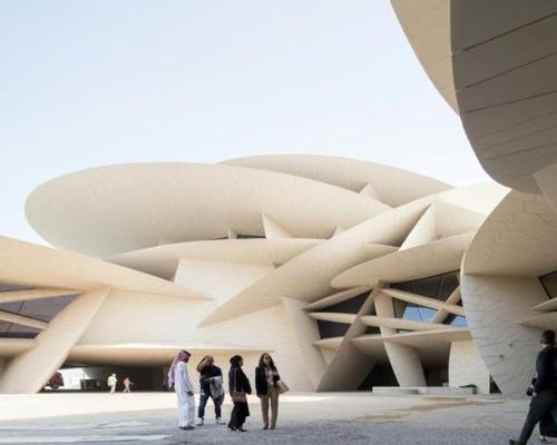 The museum, which has been likened to a utopia, is built in the shape of a desert rose. 