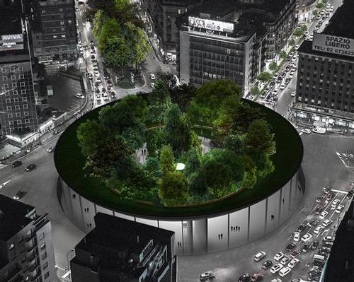 LAD and Hypnos Studio propose bowl-shaped urban escape for Milan