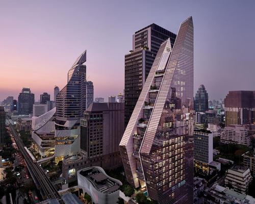 The building’s form is inspired by the wai -- the Thai gesture of hands pressed together in greeting – and is itself an expression of the Thai capital’s growing influence as a design, fashion and creative hub in the region