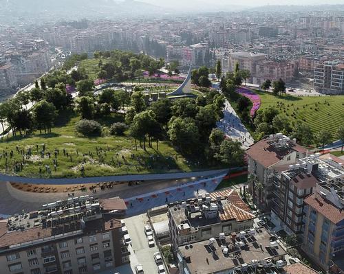 ONZ Architects to transform abandoned stadium into eco-park with 'green wings'