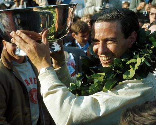 Jim Clark, after winning for Lotus at the US Grand Prix in 1966