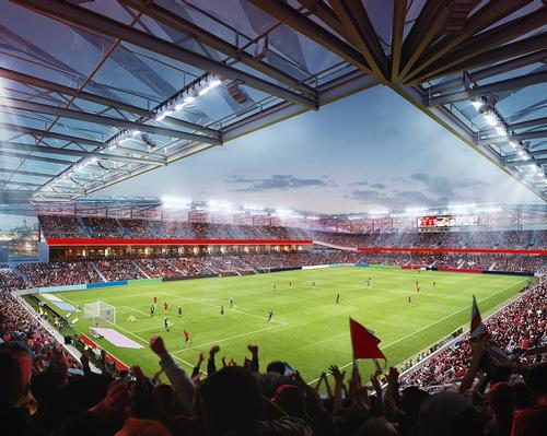 HOK and Snow Kreilich Architects reveal design concept for 25,000-seat stadium in St Louis 