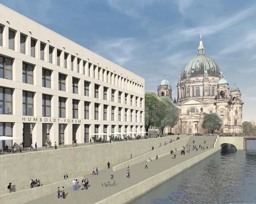 Architect's rendering of the east facade at the Humboldt Forum