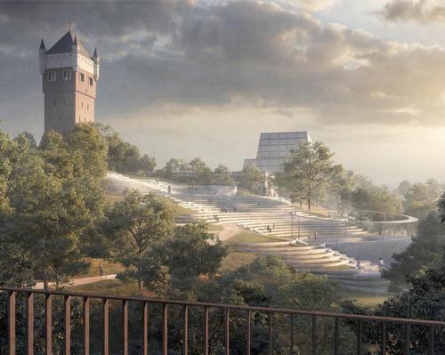 Described as a 'city mountain', the future park will overlook the North Sea