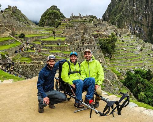 Alvaro Silberstein (centre) founded Wheel the World to inspire accessible travel for those with disabilities